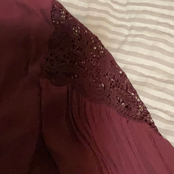 Loft Burgundy Tunic Dress L - Picture 4 of 9